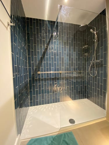 Customer photo review of Anti Slip 1800 x 800 Rectangle Stone Shower Tray