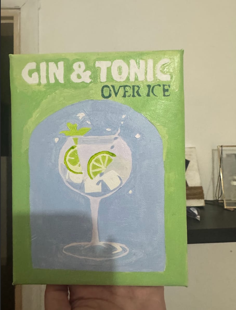 Customer photo review of 6 Mini Paintings - Colorful Cocktail Set