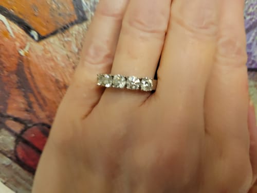 Customer photo review of 1.50 CT Round Cut Natural Diamonds - Wedding Band