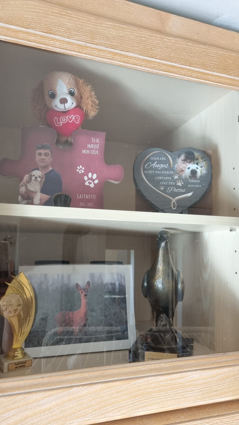Customer photo review of Anges avec pattes - Cœur en ardoise personnalisé
