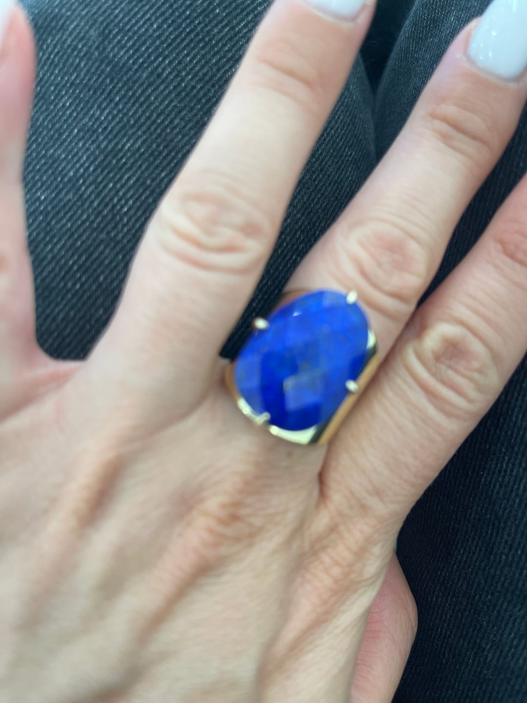 Customer photo review of Bague Lapis Lazuli - Médaillon