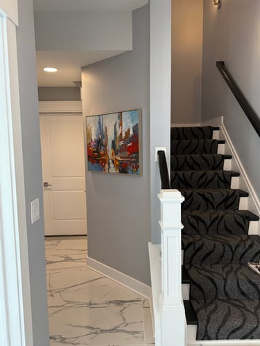 Customer photo review of Large Abstract Urban  Painting #URH06