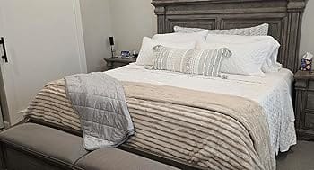 Customer photo review of STRIPED RABBIT FAUX-FUR BLANKET - 50% OFF