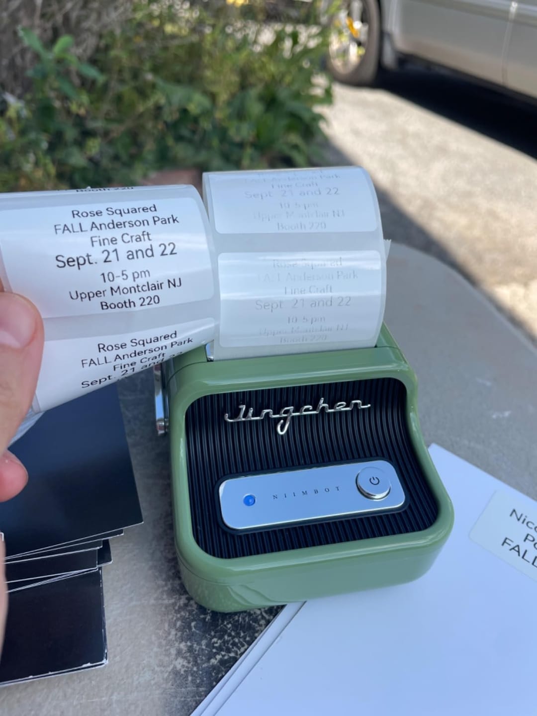 Customer photo review of B21 Bluetooth Thermal Label Printer, Efficient for Home, Office, Business
