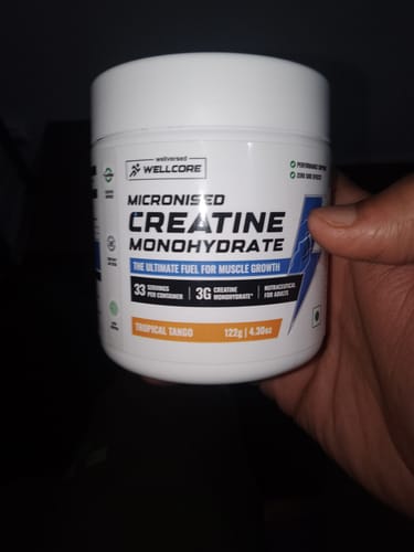 Customer photo review of Wellcore - Pure Micronised Creatine Monohydrate (122g, 33 Servings) Tropical Tango