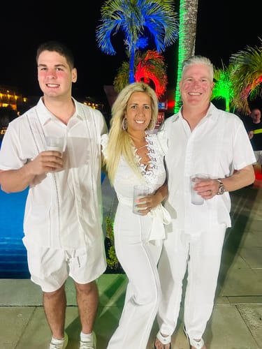 Customer photo review of Giulia White Lace Crochet Jumpsuit