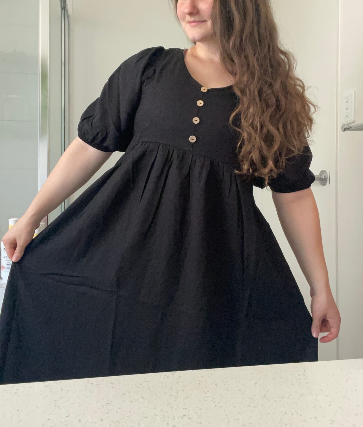 Customer photo review of Emery Dress in Black