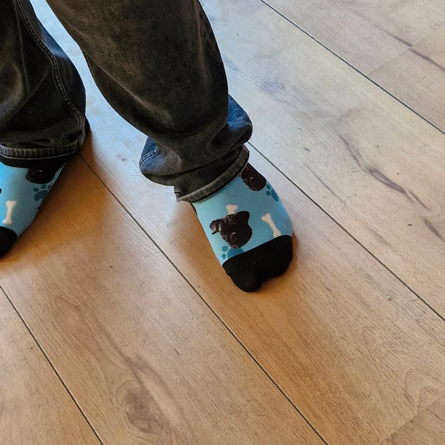Customer photo review of FaceSock® | Custom Honden Sokken Met Foto
