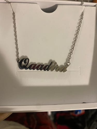 Customer photo review of Personalized Name Necklace