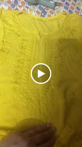 Customer video review of Laila Mustard Ombre Long Rayon Kurta