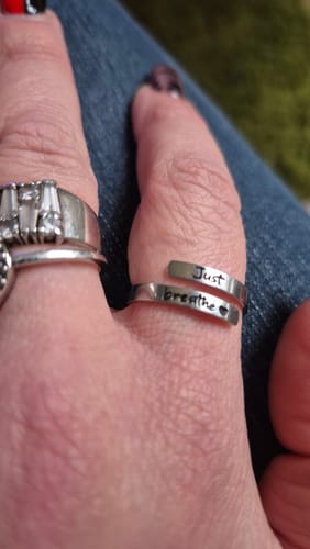 Customer photo review of Just Breathe Ring
