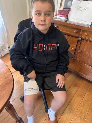 Customer photo review of John 3:16 'The Cross' Youth Performance Shorts