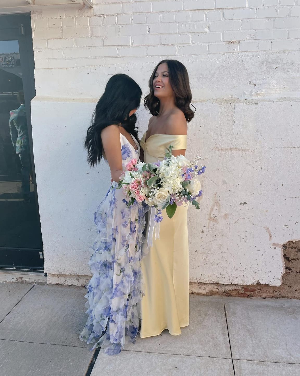 Customer photo review of Off the Shoulder Aqua Open Back Sheath Long Dress