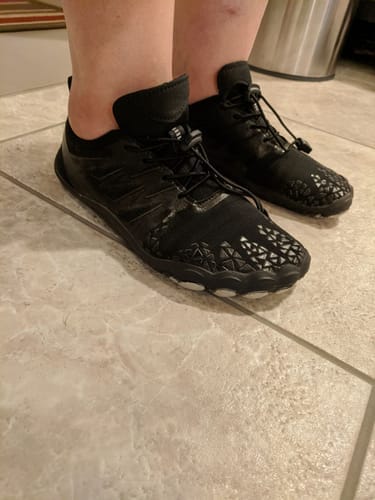 Customer photo review of Caspian Adventure - Outdoor & Non-slip Barefoot Shoes