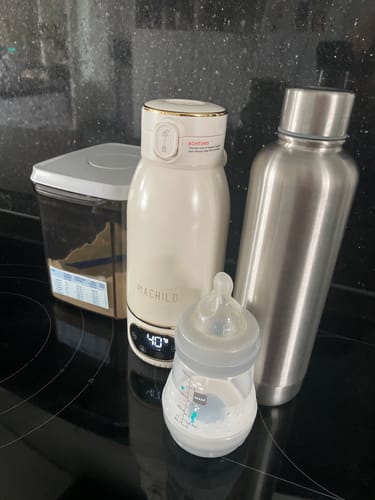 Customer photo review of Tragbarer Fläschchenwärmer + Milchpulverbox + Schnell-Ladegerät