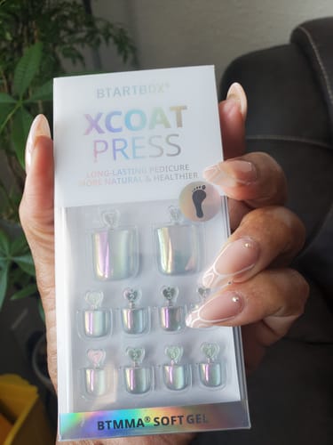 Customer photo review of Galaxy Gleam Square - XCOATPRESS Toe Nail