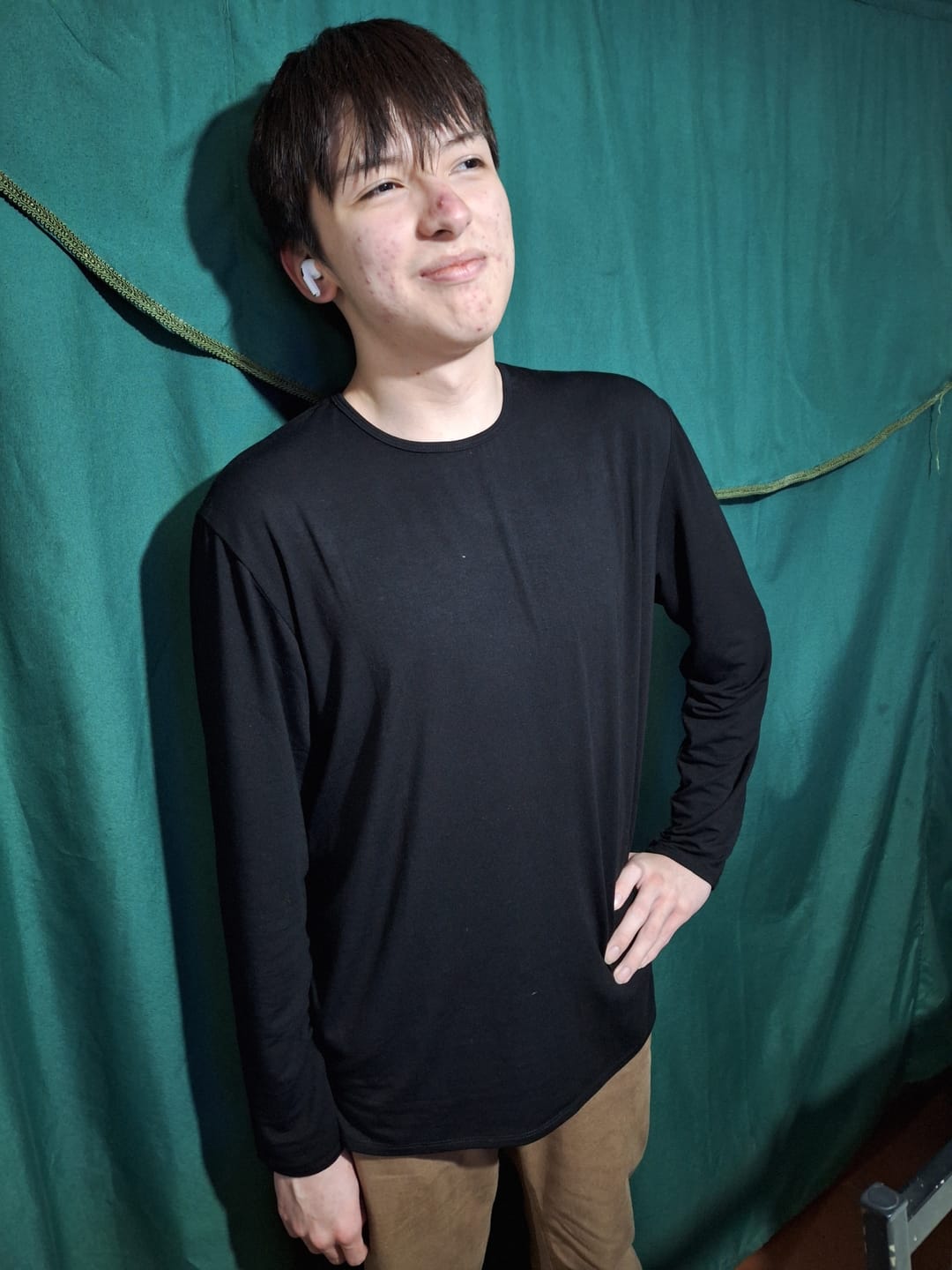 Customer photo review of Polera de Bambú Ultra Suave Back in Time (Manga Larga)