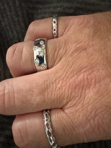 Customer photo review of Lab Grown Diamond Celestial Band Ring