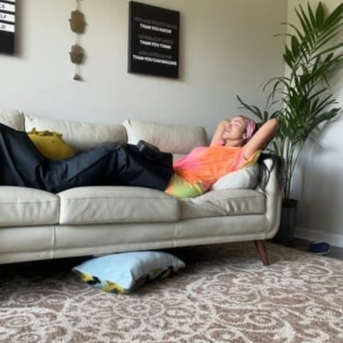 Customer photo review of Air Compression Massager – Wireless Recovery for Leg Circulation & Muscle Relief