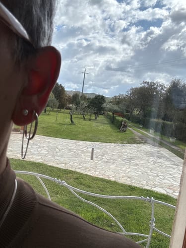 Customer photo review of TAMANORI Hoop Earrings