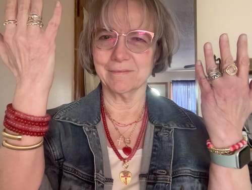 Customer photo review of Cross Charm Necklace