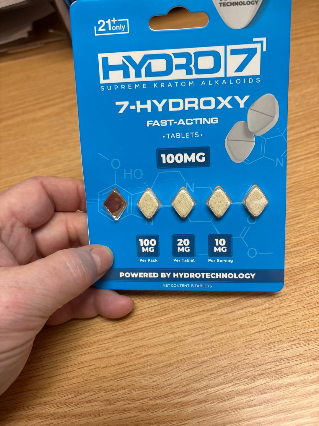 Customer photo review of 7-Hydroxy Tablets - 20MG (5 Count)