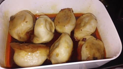 Customer photo review of Frozen [F4] Lamb Dumplings w/ Spicy & Sour Sauces (35 Pieces/7 Servings)