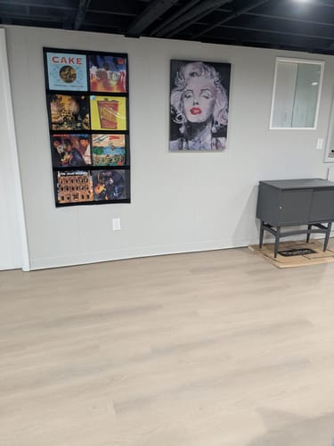 Customer photo review of 12" Vinyl Record Display Frame - LP Wall Storage