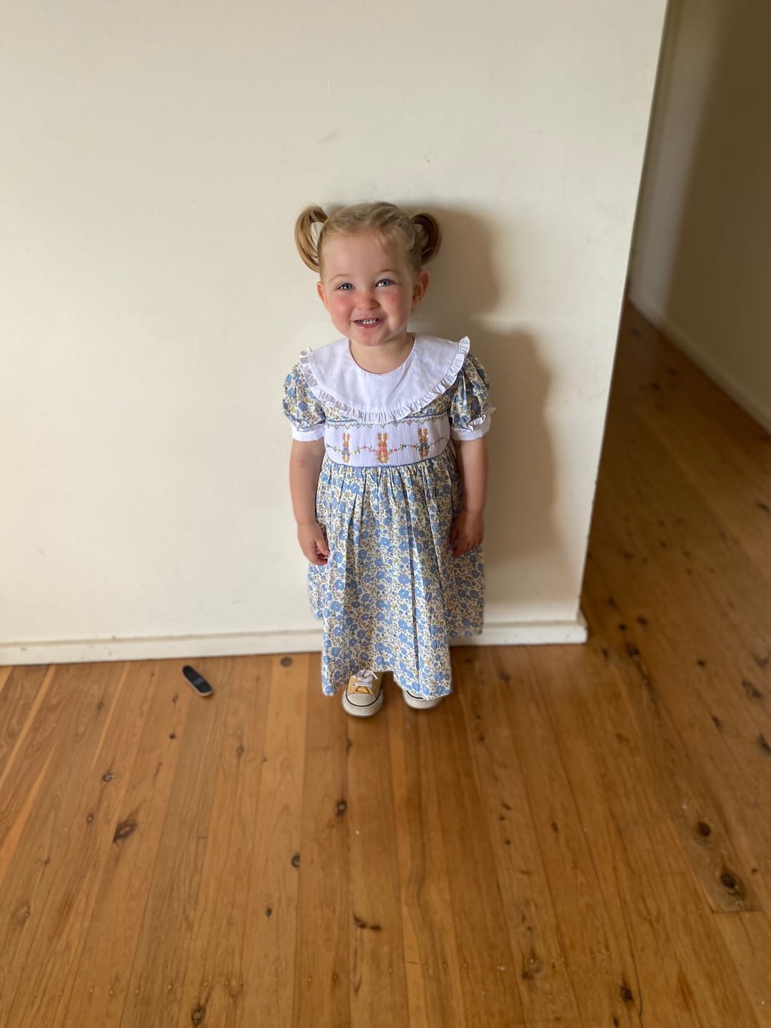 Customer photo review of Bunny Smocked Dress