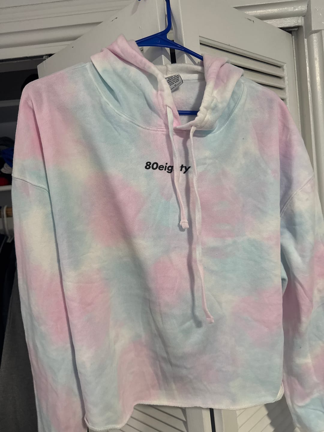 Customer photo review of 80Eighty® Women's Cotton Candy Crop Hoodie