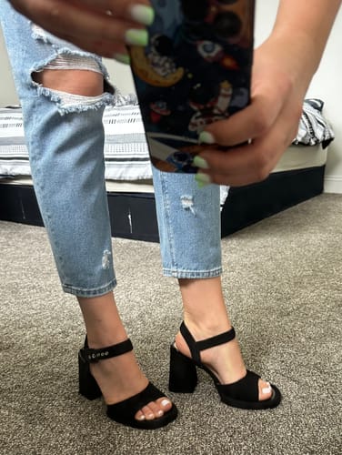 Customer photo review of Chiara Suede Black