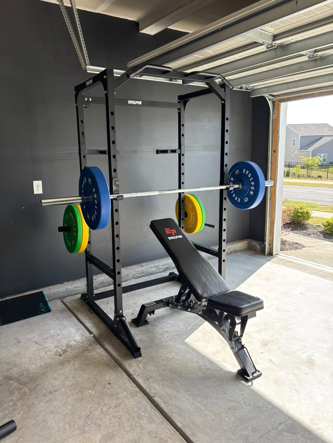 Customer photo review of EVOLPOW P2A Brute All-in-One Power Rack Home Gym - For Beginner