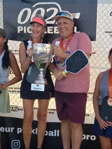 Customer photo review of The Filth 16mm Pickleball Paddle- Black on Tan