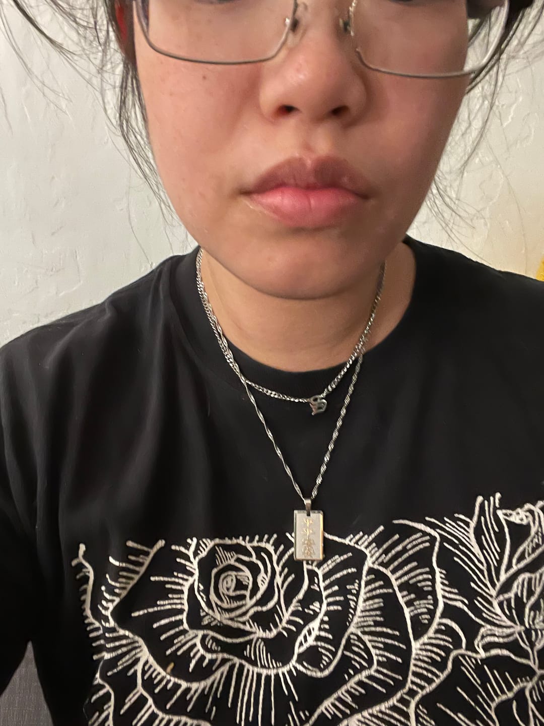 Customer photo review of Cuban Initial Necklace