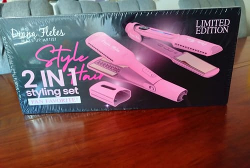 Customer photo review of Set Plancha Profesional Infrarroja + Plancha 2 En 1 Para Cabello Mojado TITANIUM GALVANIZADO
