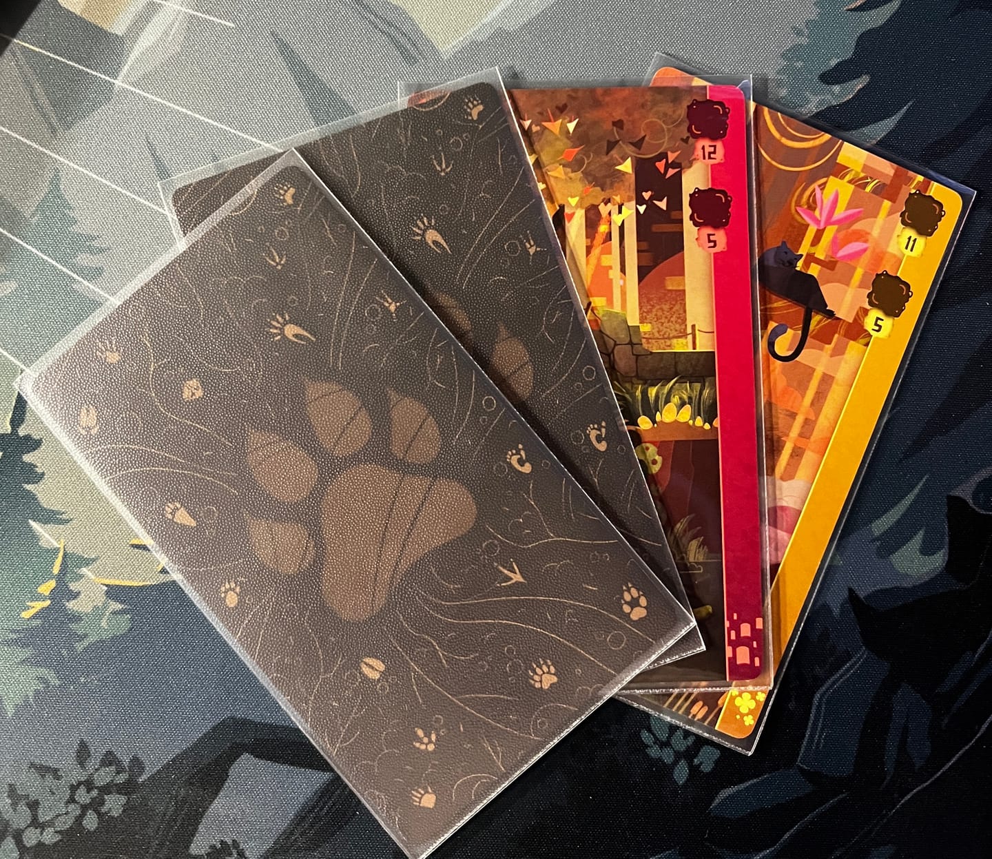 Customer photo review of Clear Matte Tarot Card Sleeves