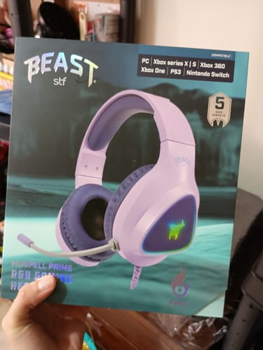 Customer photo review of Audífonos Gamer Alámbricos On ear | STF Beast Muspell Prime | Videojuegos Xbox Switch PC Sonido estereo Morado