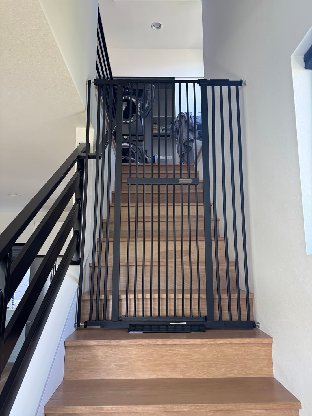 Customer photo review of FairyBaby 55"/61" Extra Tall Cat Gate with Narrow Bar Spacing