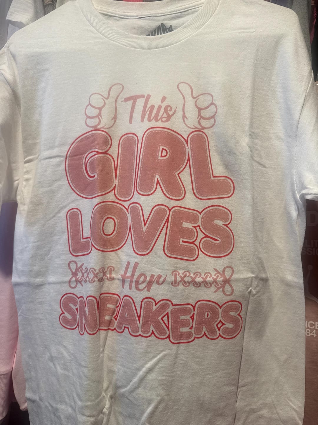 Customer photo review of This Girl Loves Sneakers T-Shirt Matching Jordan 3 Valentine's Day 2025