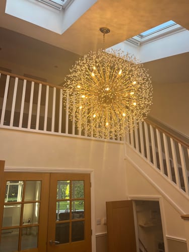 Customer photo review of 20-Light Oversized Large Luxury Sputnik Firework Chandelier