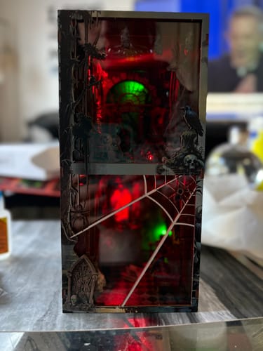 Customer photo review of Haunted Mansion DIY Wooden Book Nook Shelf Insert