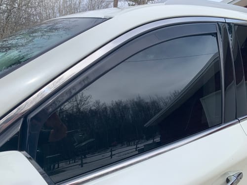 Customer photo review of Fit 2013-2021 Infiniti QX60 JX35 In-Channel Vent Window Visors Rain Sun Wind Guards Shade Deflectors
