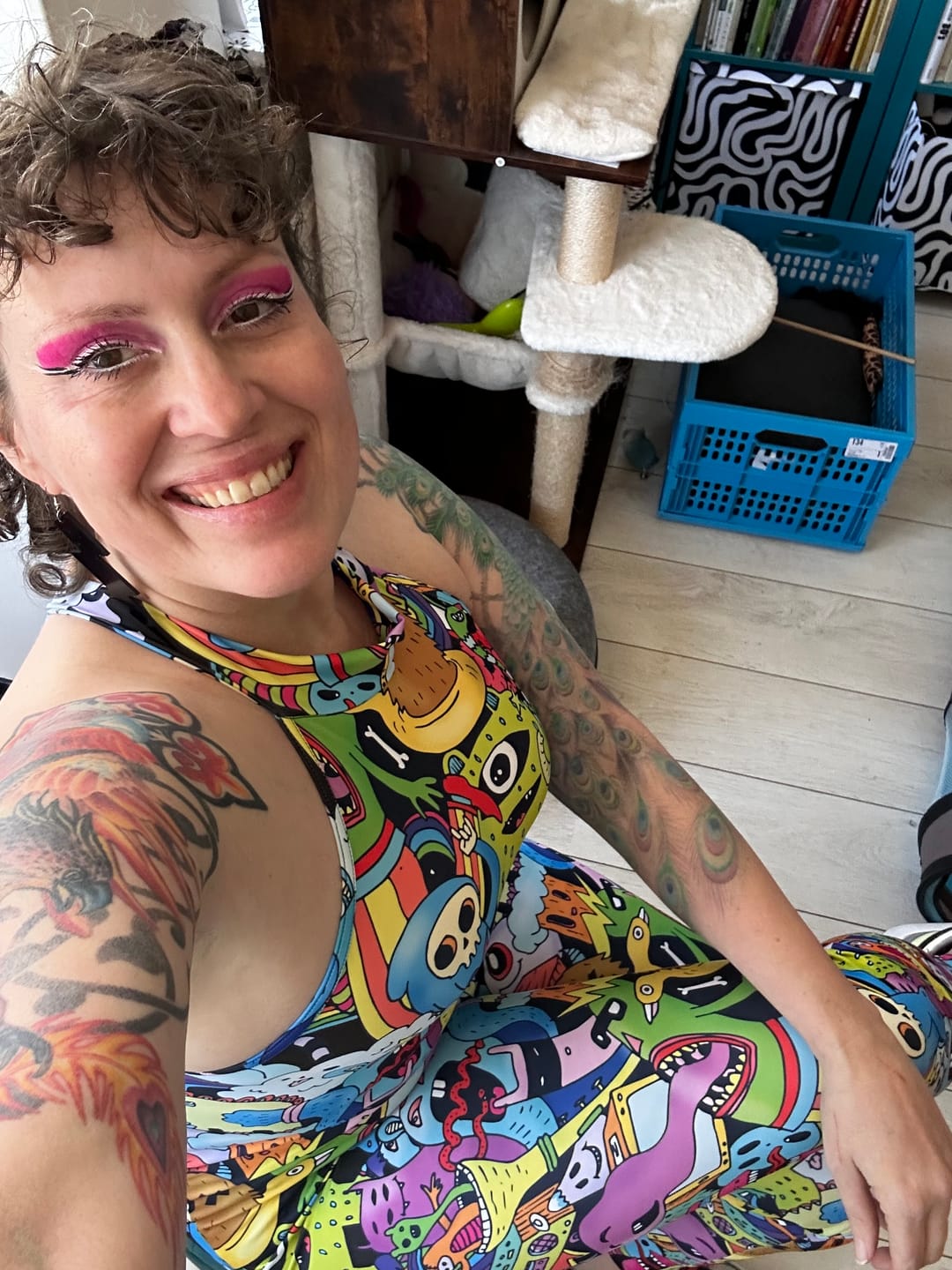 Customer photo review of Magic Forest Sleeveless Catsuit