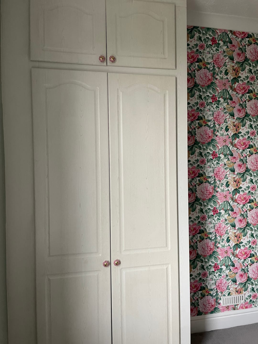 Customer photo review of Flower Ceramic Knob Pink Brass Cap and Base 42mm