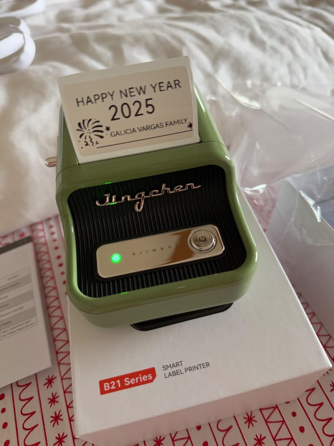 Customer photo review of B21 Bluetooth Thermal Label Printer, Efficient for Home, Office, Business