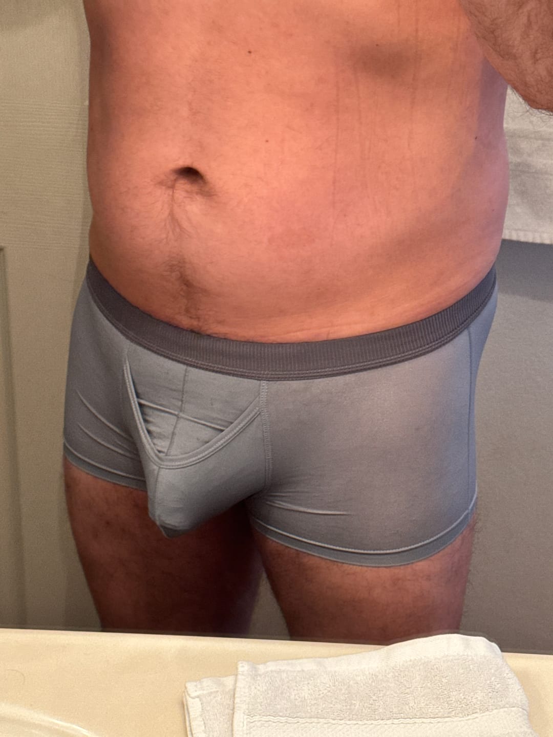 Customer photo review of 3 Pack Separate Pouch Trunks With Fly Front