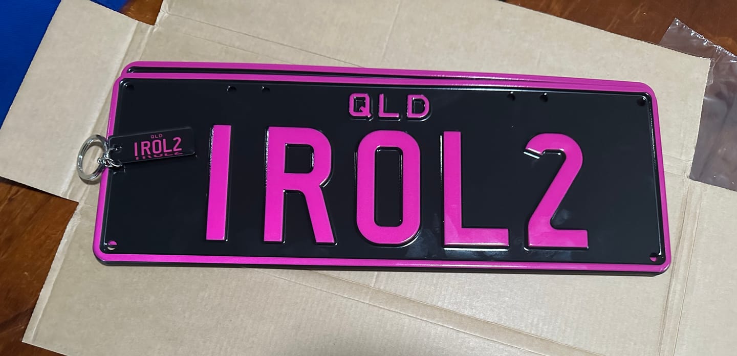 Customer photo review of QLD Colour Licence Plate Custom Keychain