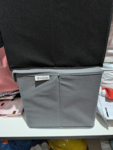 Customer photo review of Qoolish Pack of 2 Grey Storage Box with Lid