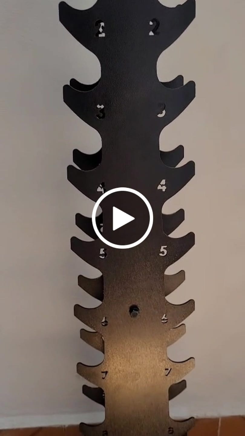 Customer video review of Torre Expositora Profissional para 20 Halteres de 01 A 10KG