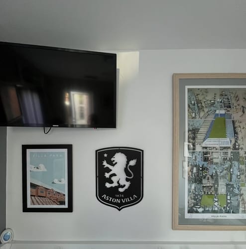 Customer photo review of Aston Villa F.C. Crest Metal Wall Art